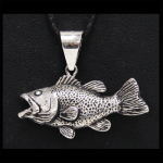 Sterling Large Mouth Bass Pendant